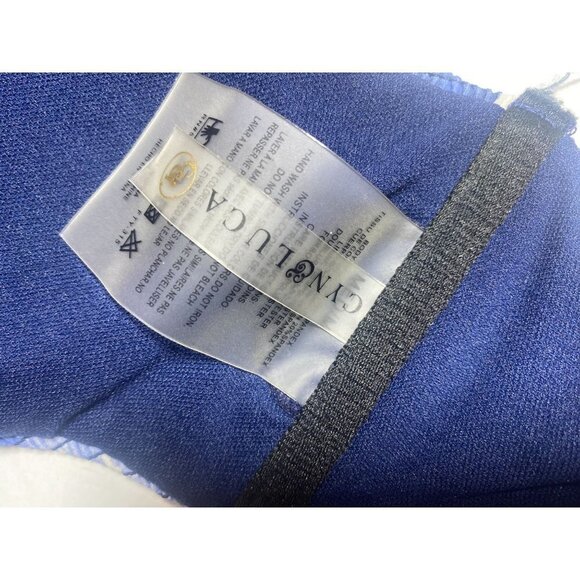 Buckle + Cyn and Luca Star Print Navy and White Smocked Stretch Bikini Top Mediu - Picture 4 of 5